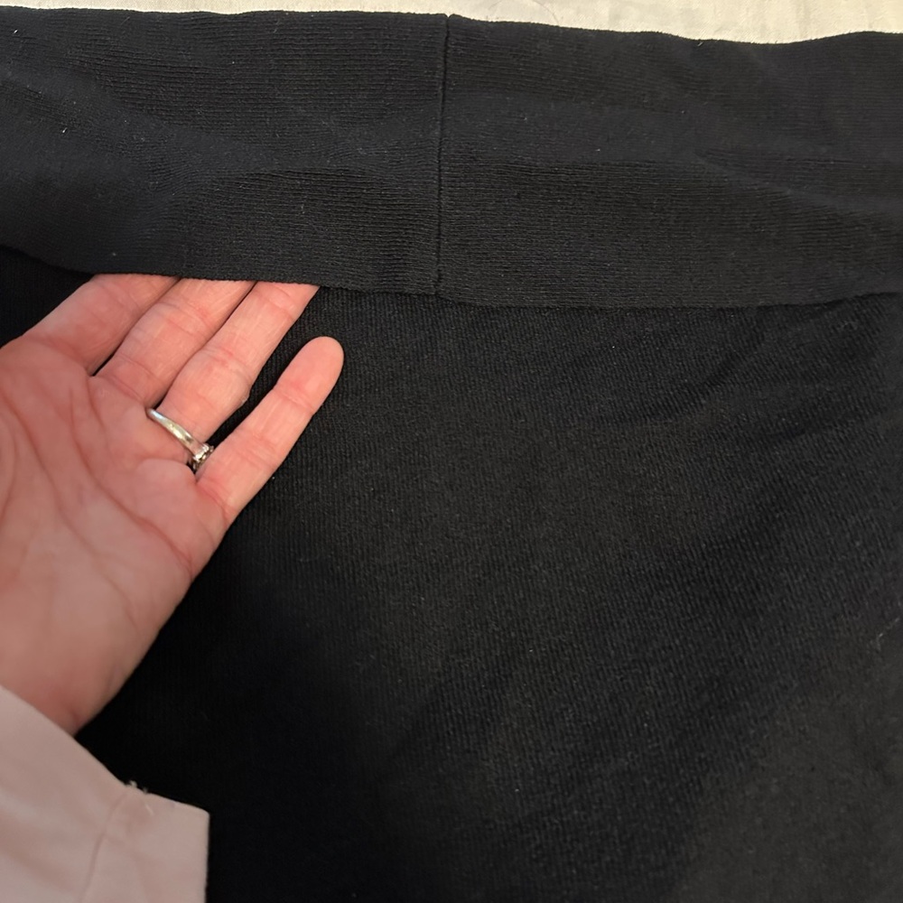 Bebe Elegant Black Long Sleeve Top with Shawl Collar - Picture 8 of 9